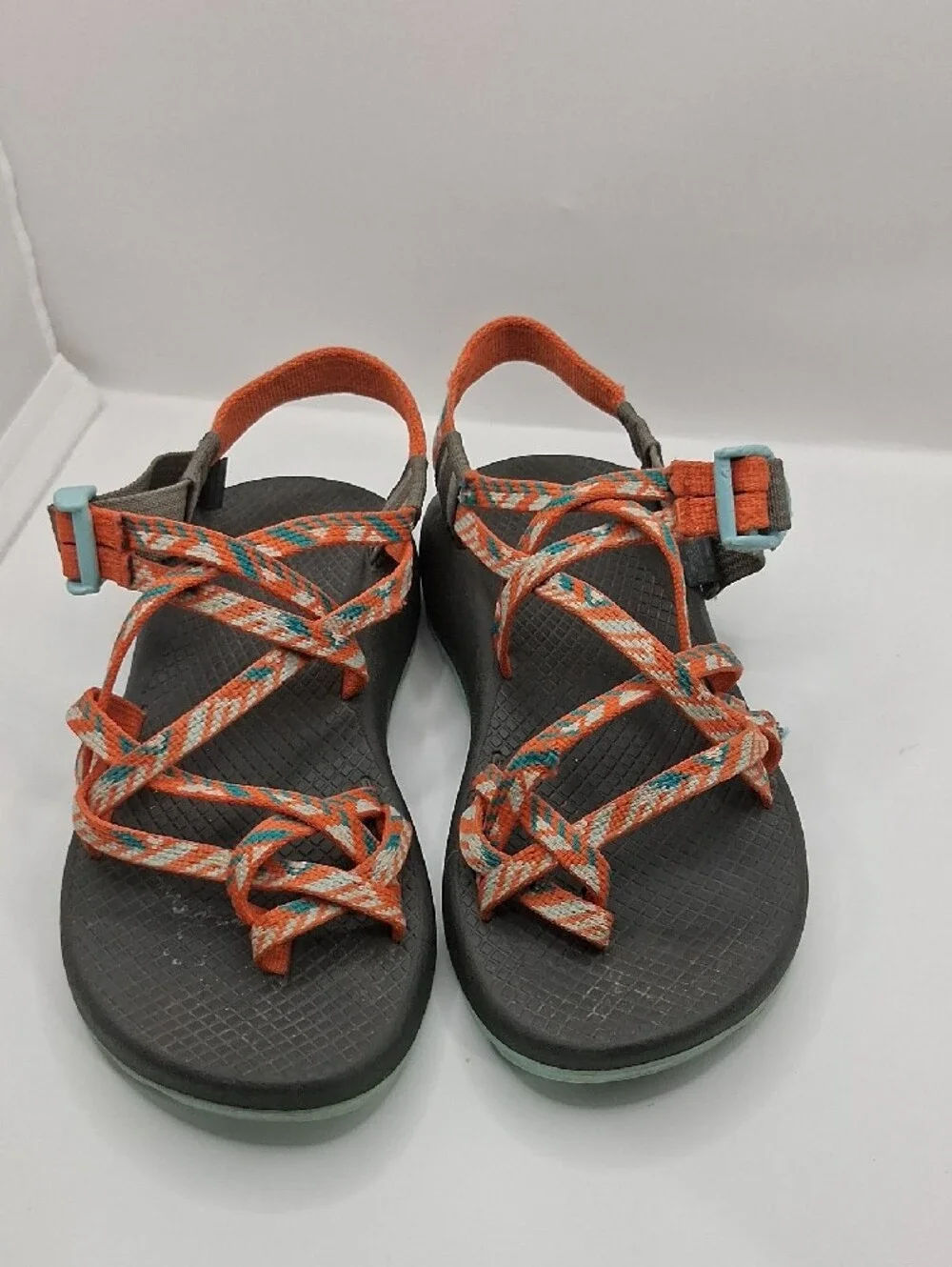Chaco Women's Orange Teal Strappy Sport Sandals